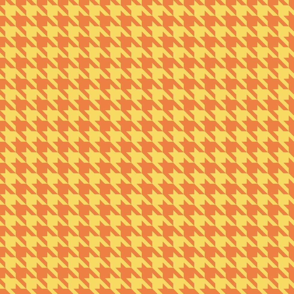 Vibrant orange and yellow houndstooth pattern. Perfect for fashion, textile, and web design projects. vector