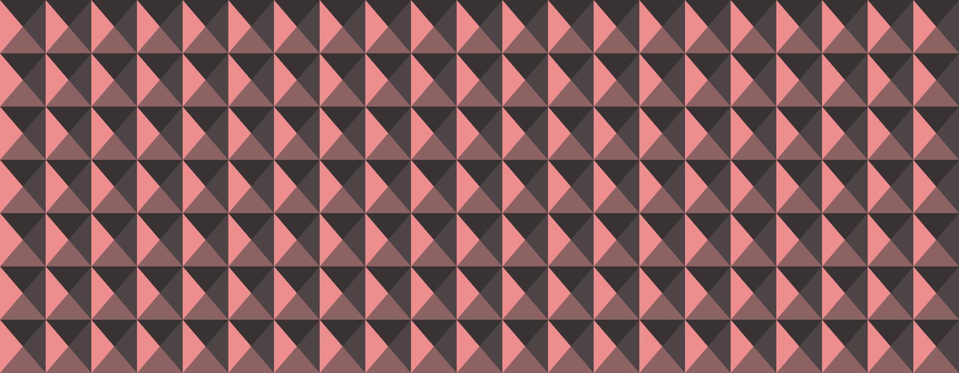 Abstract geometric background featuring a repeating pattern of interlocked pyramids in muted pink and gray. Ideal for website banners, presentations, or as a stylish texture overlay. vector