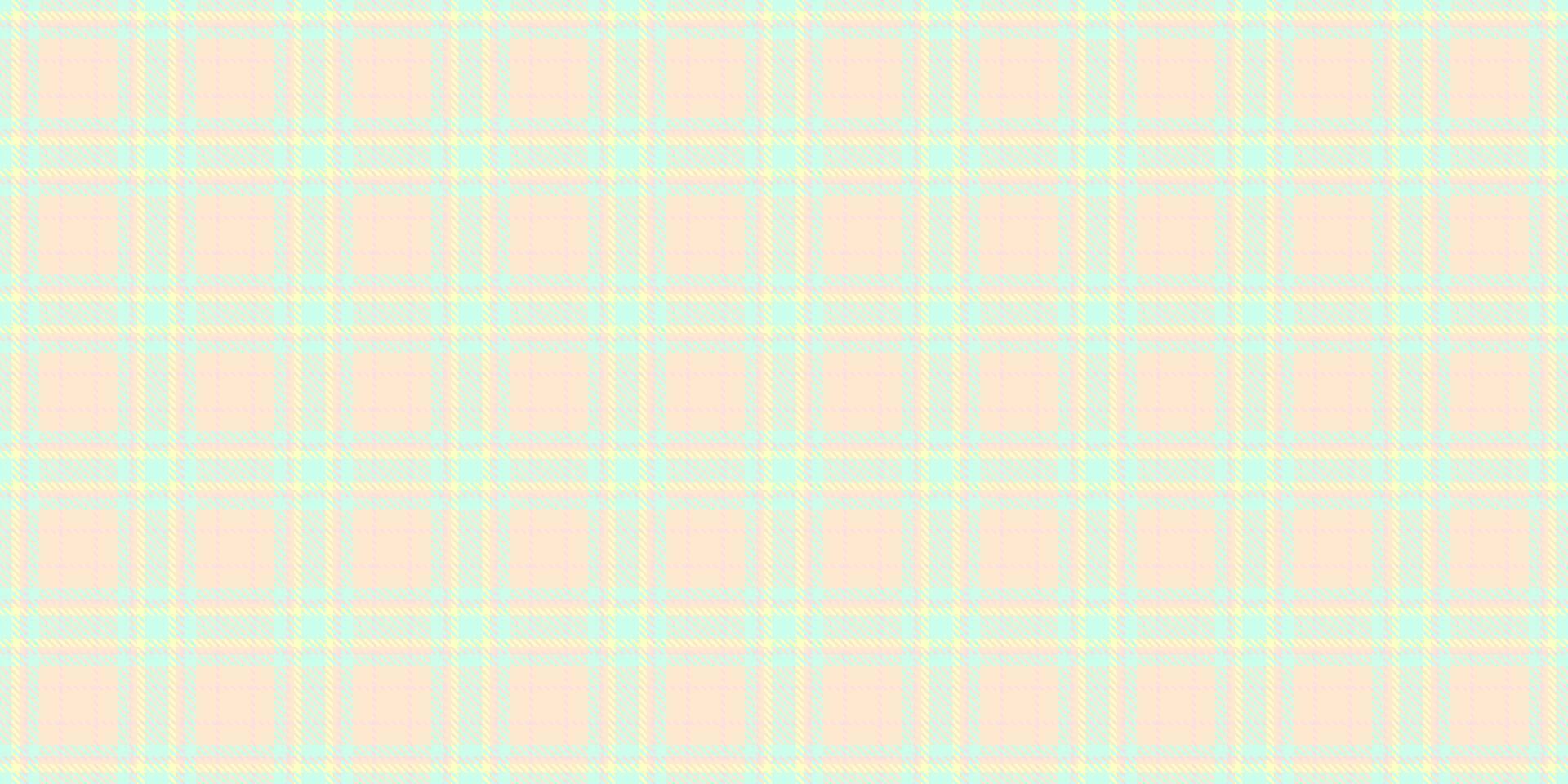 Soft pastel plaid pattern featuring peach and light blue, perfect for backgrounds, textiles, and design projects requiring a gentle, calming aesthetic. vector