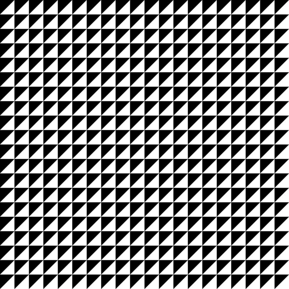 Seamless geometric triangle pattern in black and white. Abstract minimal grid background with repeating triangular shapes. Modern decorative design for textile, wallpaper, wrapping, print and surface vector