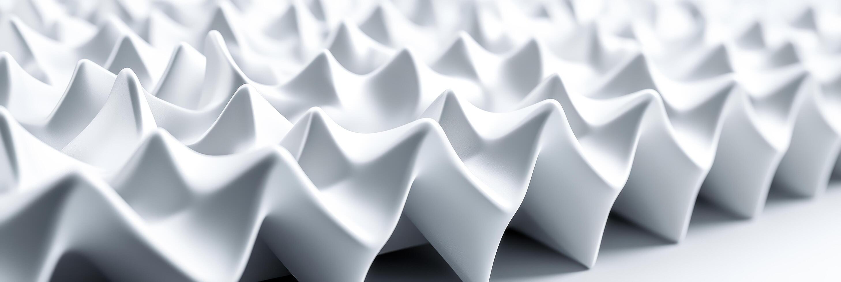 Texture of wavy white material showing intricate patterns and design photo