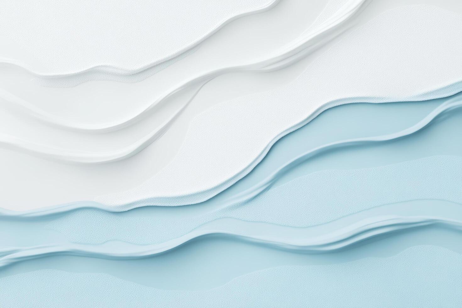 Textured layers of soft white and blue paper create a calming visual effect photo