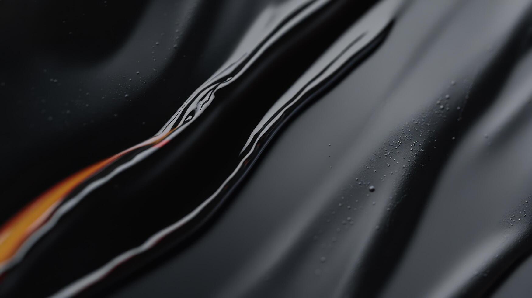 Flowing lines of dark liquid creating patterns and reflections photo