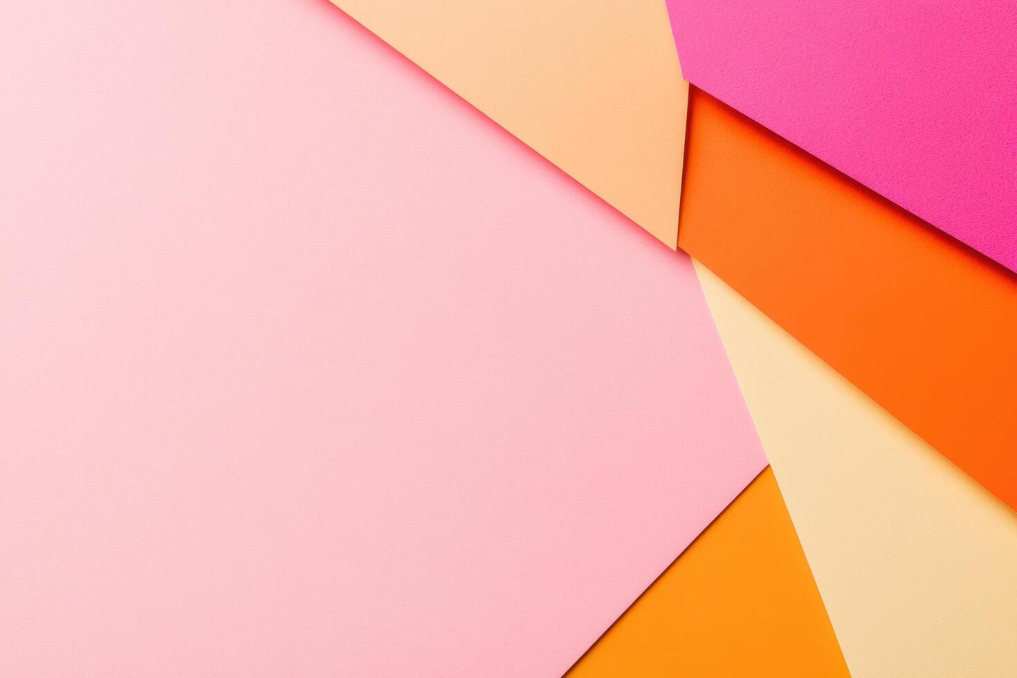 Colorful paper sheets arranged in a modern art style on a flat surface photo