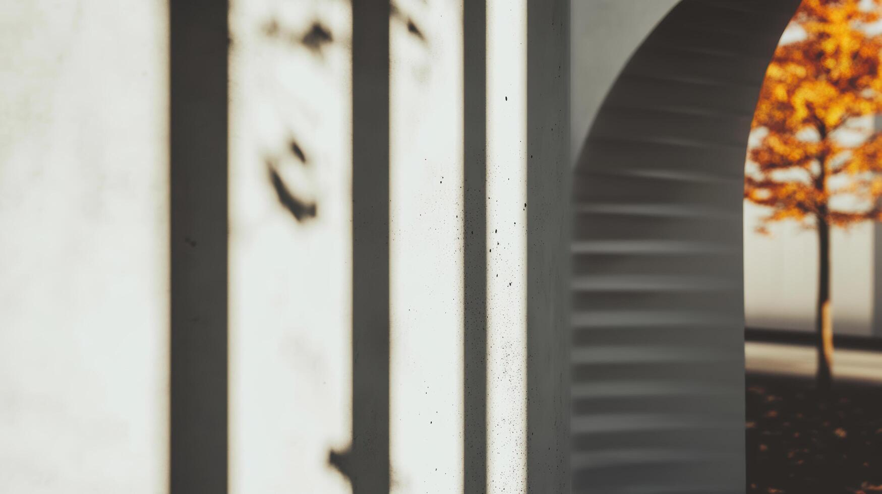 Shadows and light play around architectural shapes in a tranquil setting photo