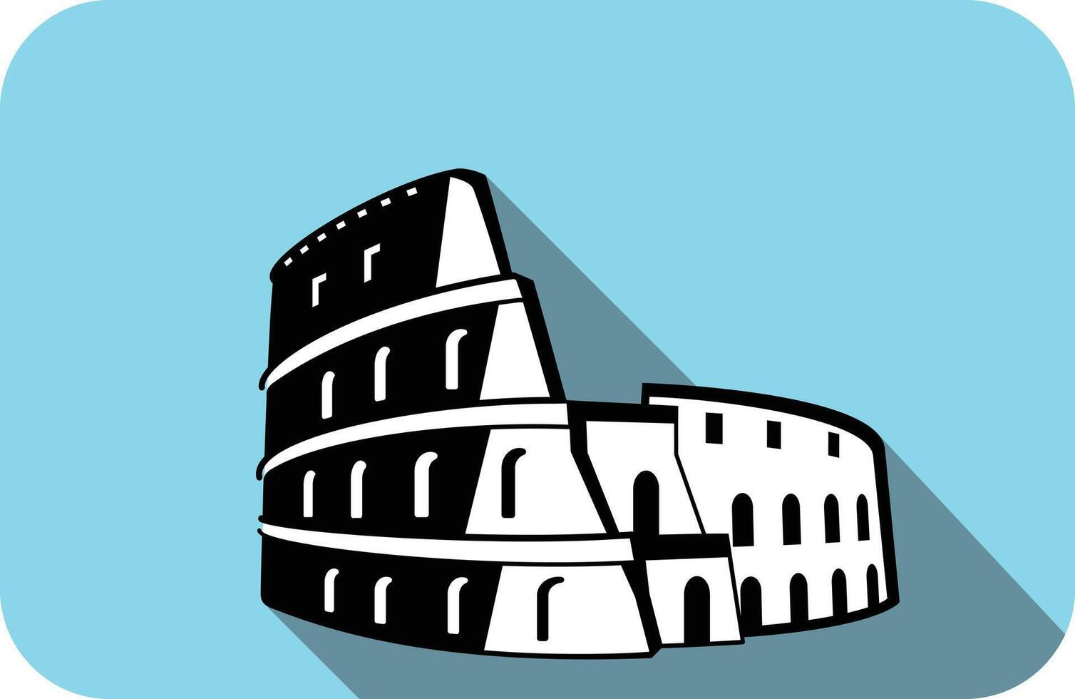 Iconic structure of an ancient amphitheater in Rome showcasing its distinctive architecture and history vector