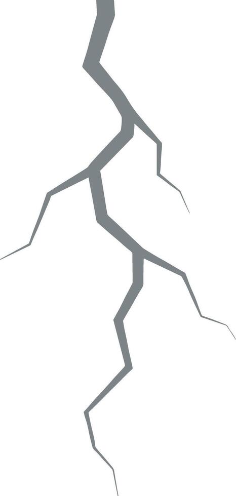 Simple Flat Style Crack Damage Element on Isolated White Background vector