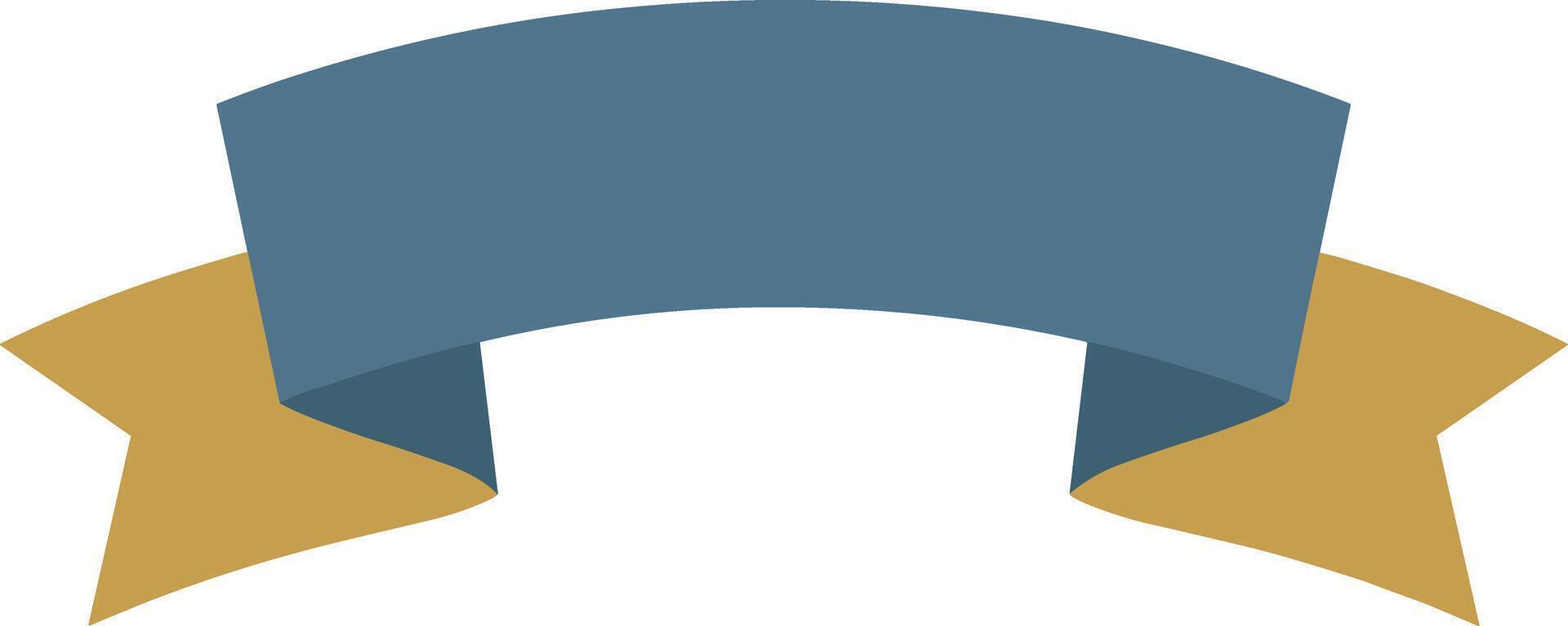 Minimalist Flat Style Folded Ribbon Banner Simple Decorative Element vector