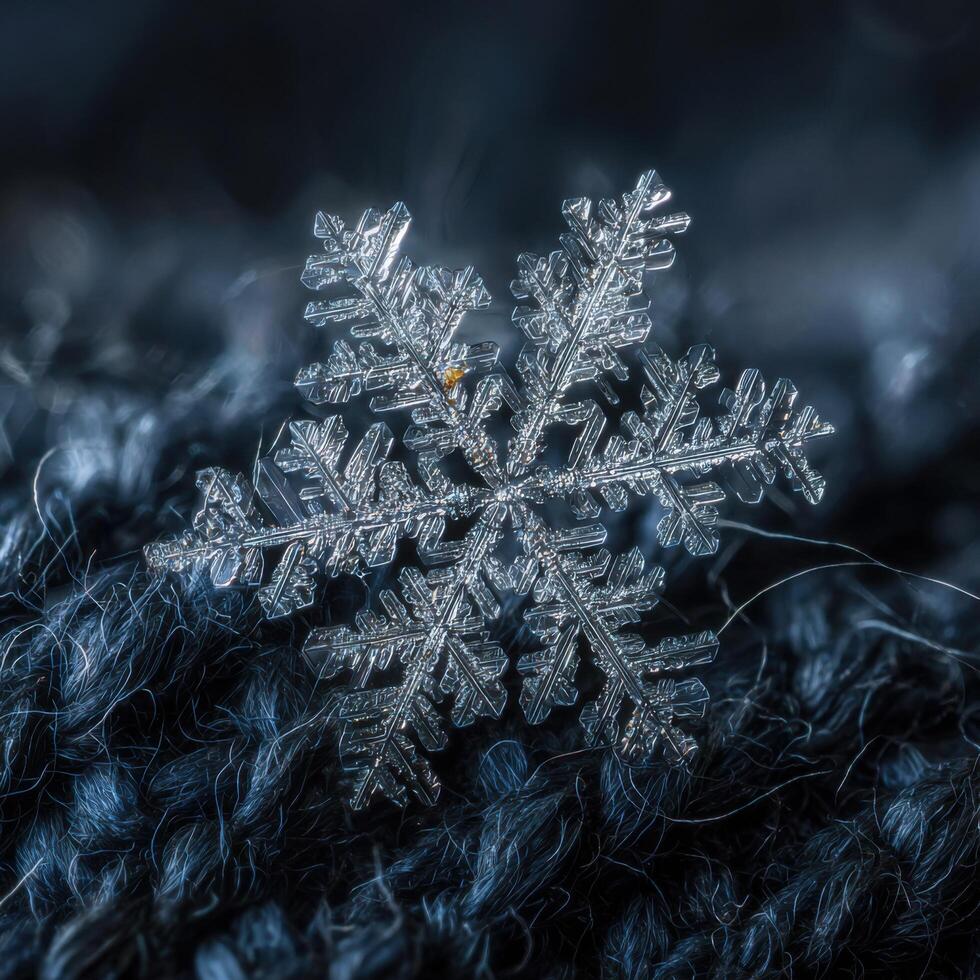 The Precise Geometry within one Individual Snowflake photo