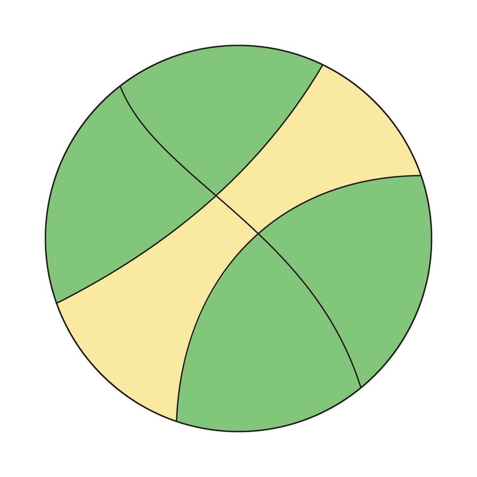 Abstract Sphere with Geometric Pattern. A modern, minimalist ball illustration for play and leisure concepts. vector