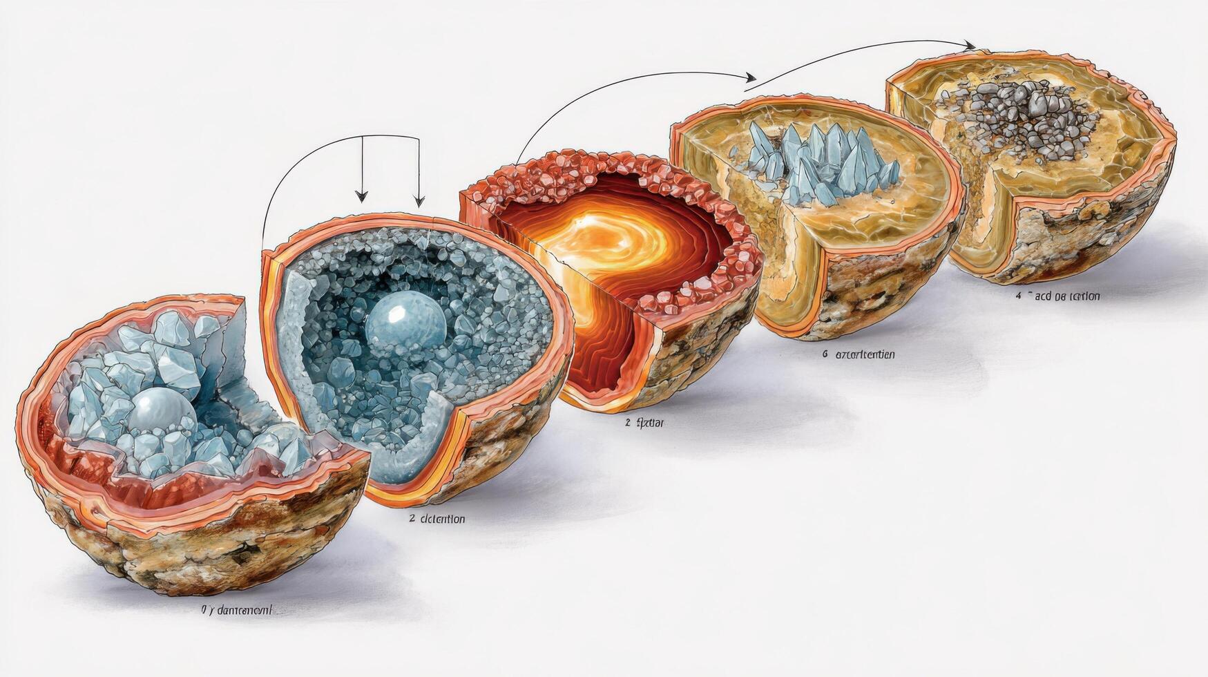 Visual Guide to the Process of Geode Development photo