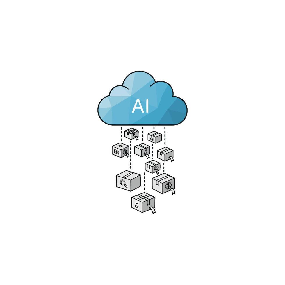 AI System Data Science and Machine Learning utilizing a Data Cloud for Big Data Analytics, Monitoring Performance, and Financial Improvement with a Predictive Model vector