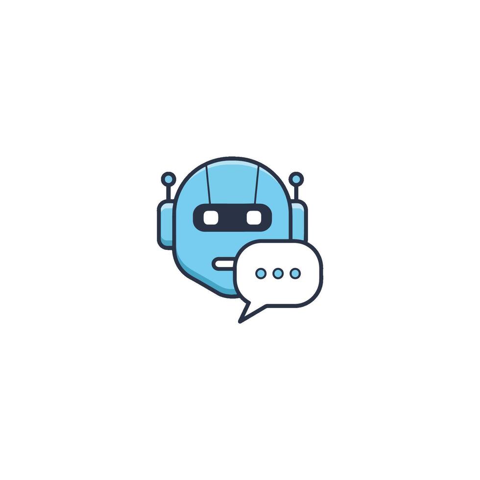 AI Robot Chatbot Artificial Intelligence for Customer Service, Technical Support, and Logistics Automation with efficient delivery and teamwork vector