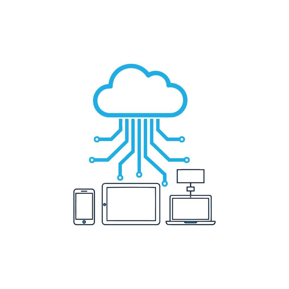 Cloud Computing strategy with an AI System for Big Data Analytics, Data Science, and Machine Learning. A solution for monitoring performance and business growth vector