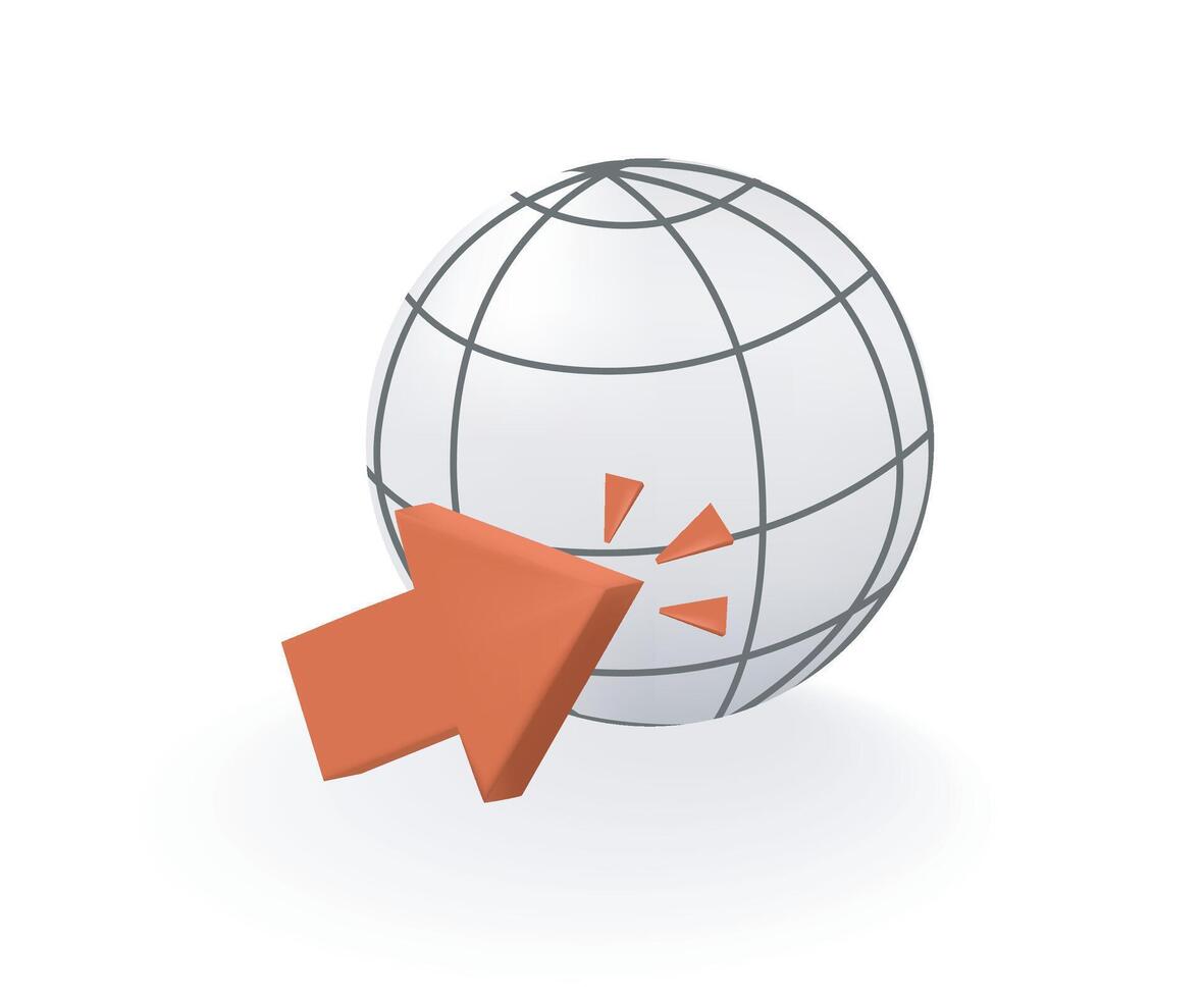 Browser internet click open link page vector