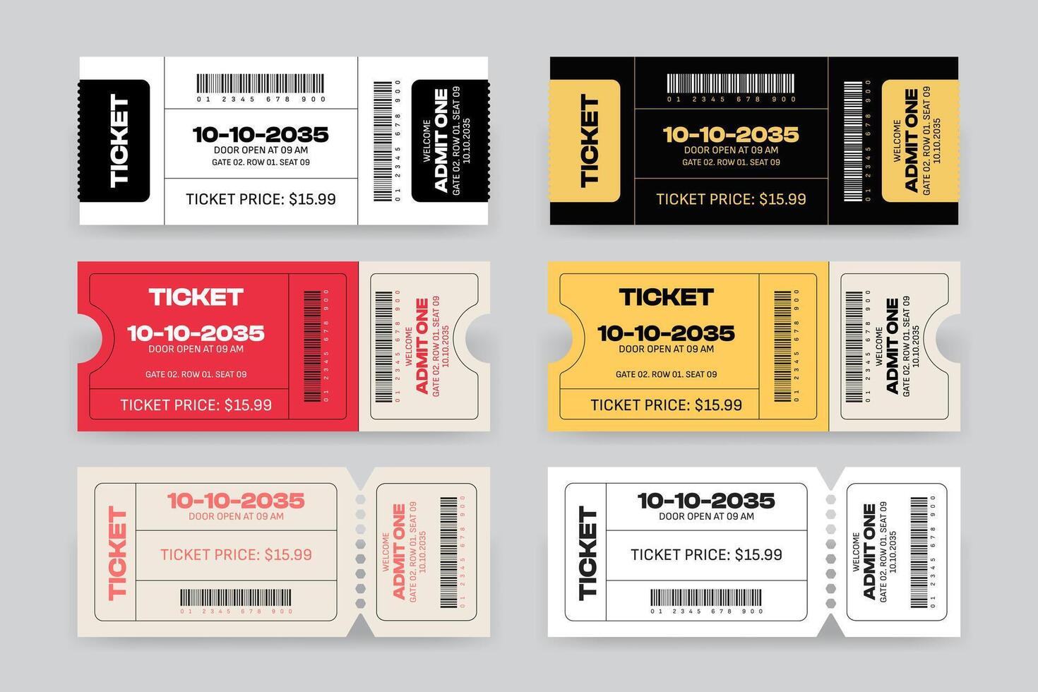 admit one ticket templates. Ticket for Event or Program Access, Retro ticket concert and festival vector