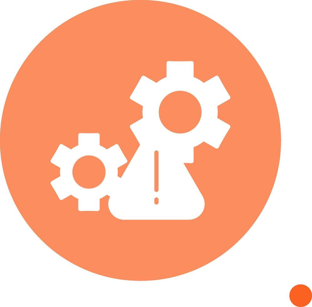 Inefficient Workflow Management System Glyph Circle vector