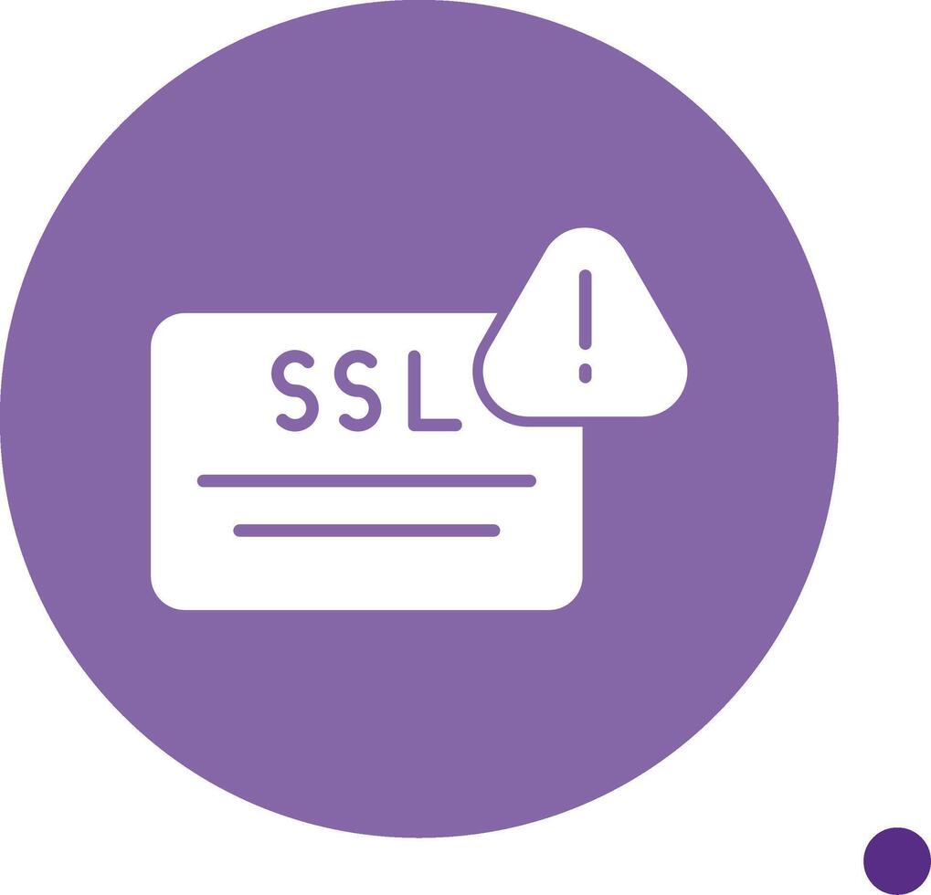 ssl certificado verificación error glifo circulo vector