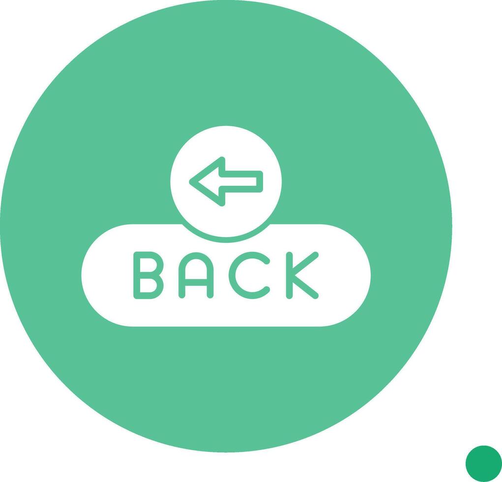 Back Navigation Button Glyph Circle vector