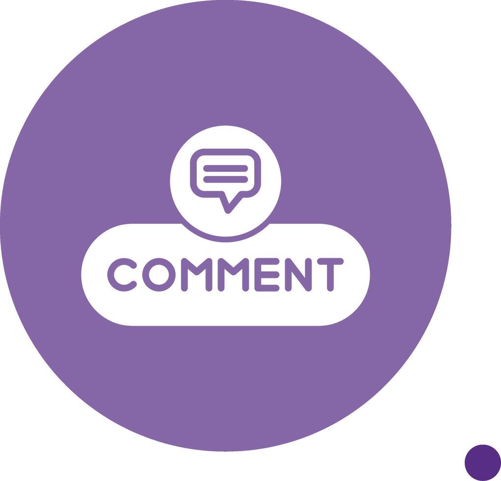 Comment Submit Button Glyph Circle vector