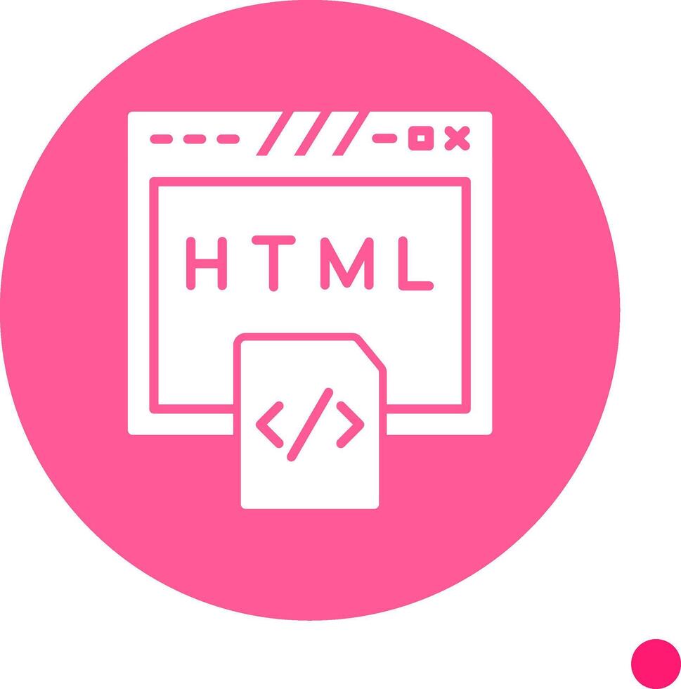 html fuente código retazo glifo circulo vector