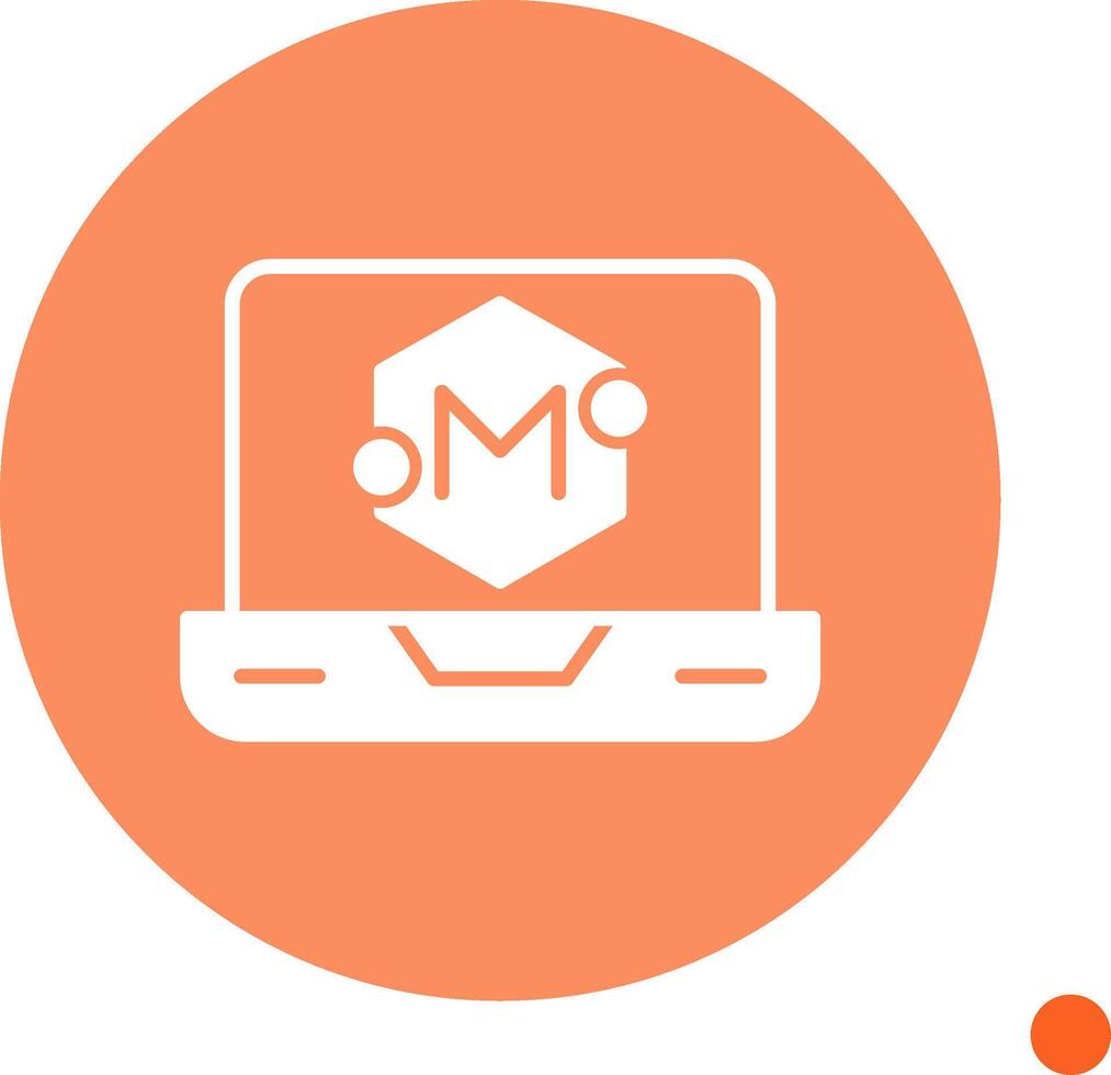 Redis In Memory Cache Glyph Circle vector