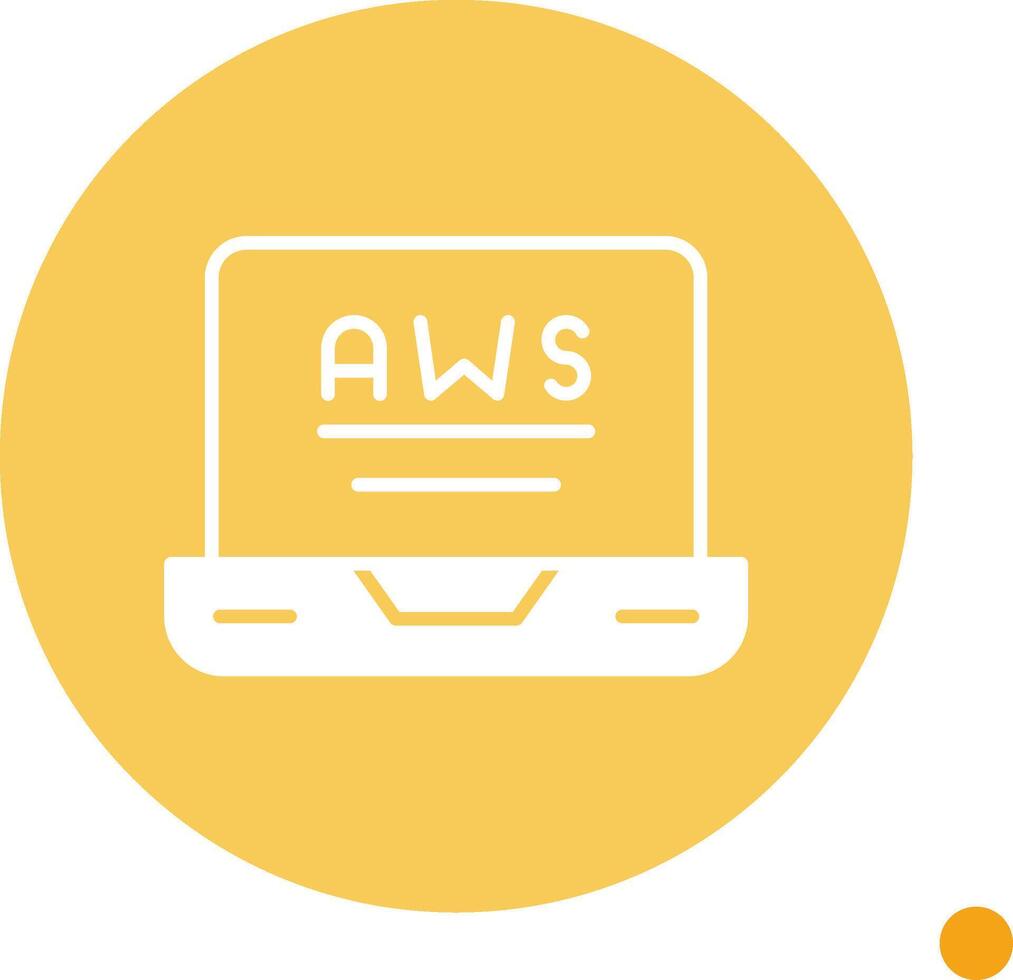 AWS Cloud Computing Icon Glyph Circle vector