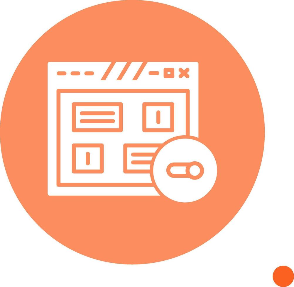 Interactive Call to Action Button Glyph Circle vector