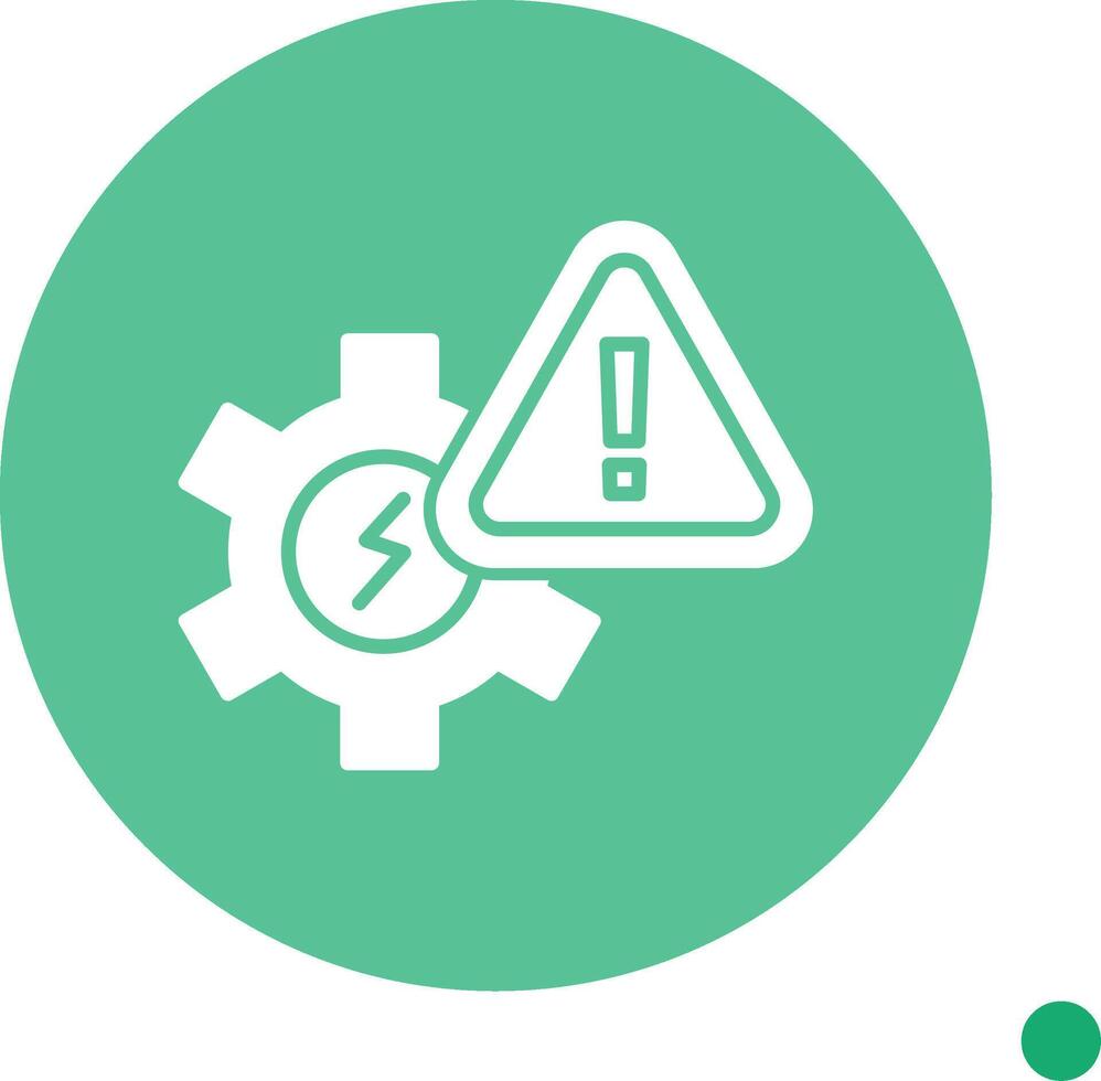 Configuration Error Message Glyph Circle vector