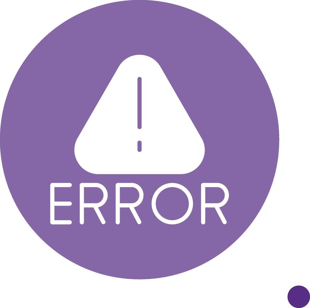 System Error Message Glyph Circle vector