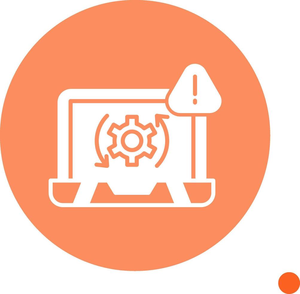 Operating System Crash Glyph Circle vector