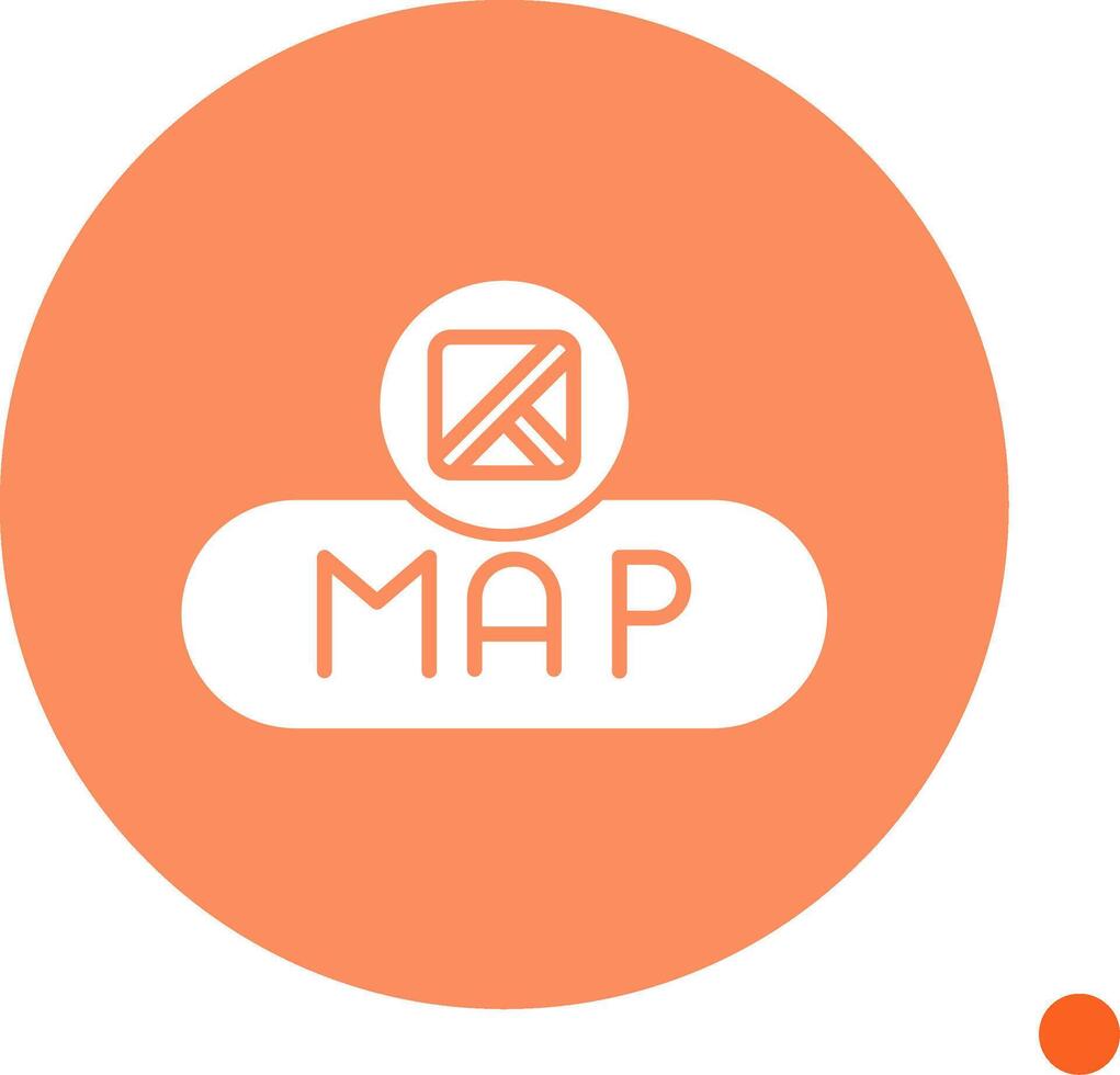 View Map Button Glyph Circle vector