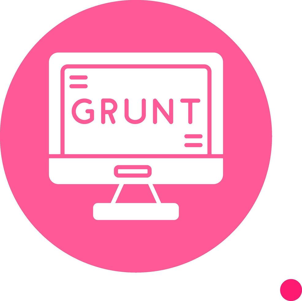 Grunt JS Task Runner Glyph Circle vector