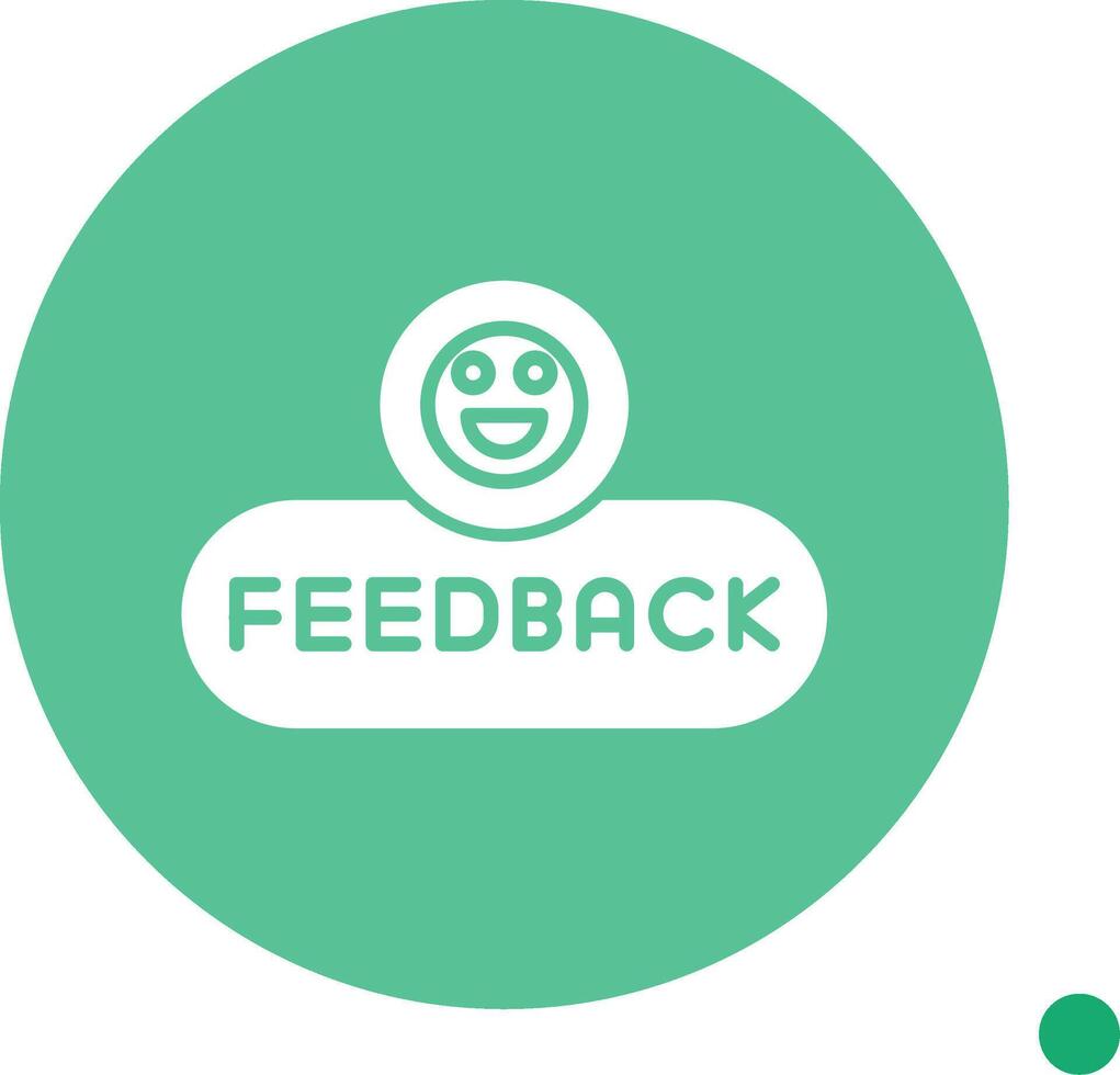 Send Feedback Button Glyph Circle vector