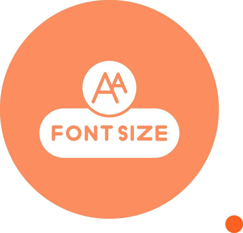 Adjust Font Size Button Glyph Circle vector