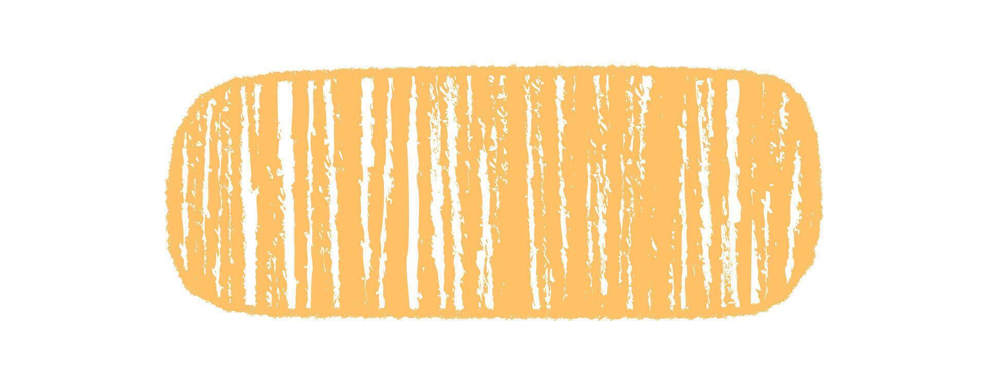 Vertical handdrawn crayon box sketch forms an organic pastel rectangle. Scribble quote with background effect uses graphic style and creative outline, perfect for modern text, label or card vector