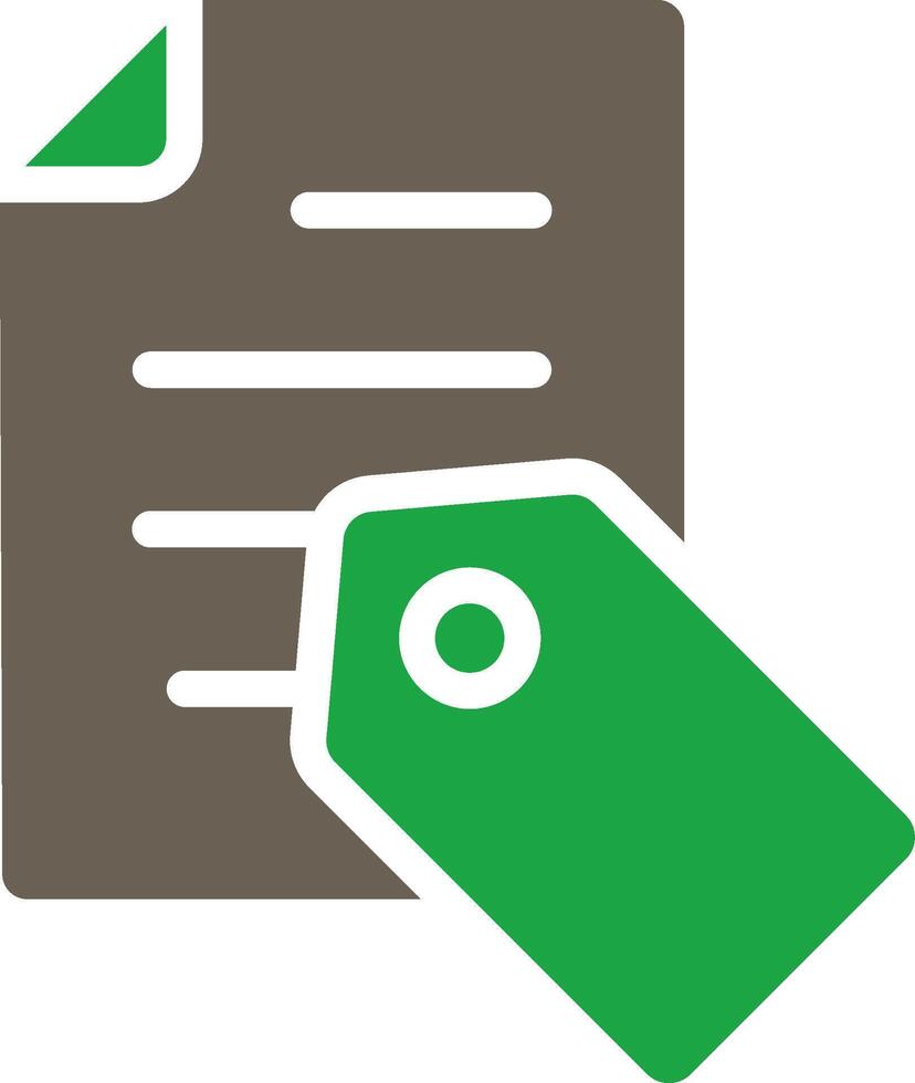 File Tag Minimal Art Style Object vector