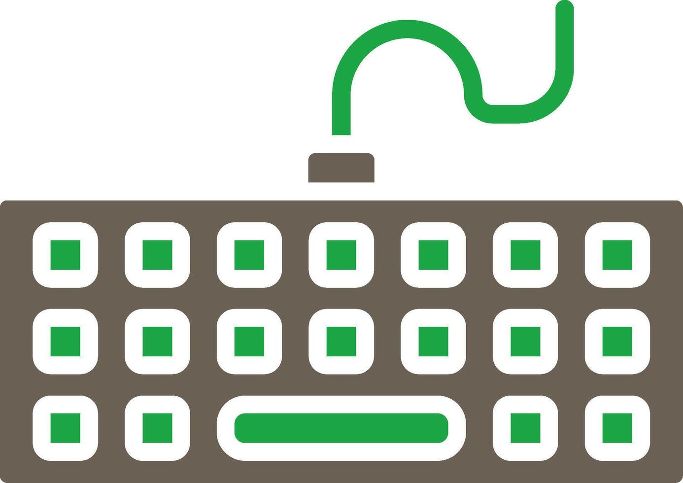 Keyboard Gradient Color Style Form vector