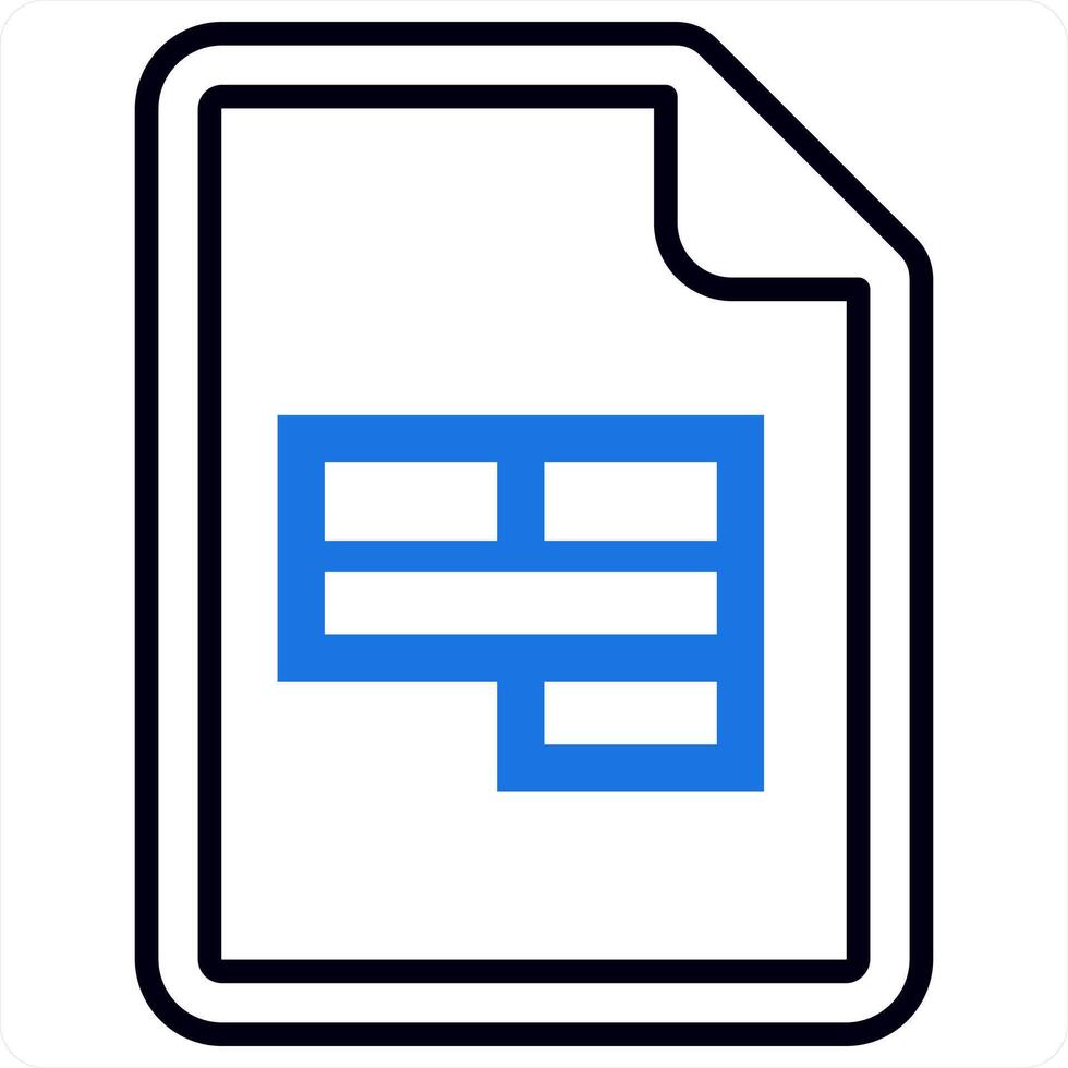 Excel Document icon concept in blue color vector
