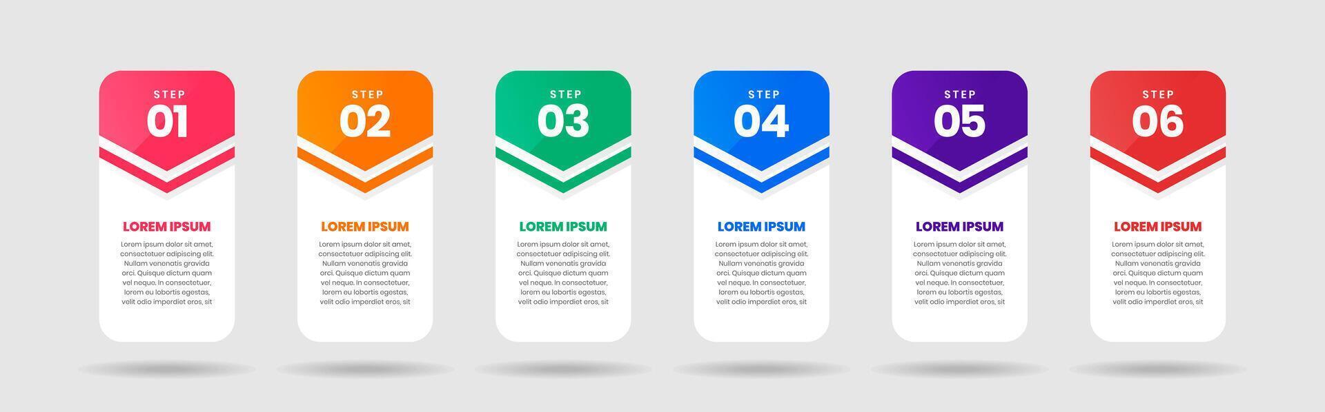 Label Infographic Element Design Templates with Icons and 6 Options or Steps. Suitable for Process Diagram, Presentations, Workflow Layout, Banner, Infographic vector