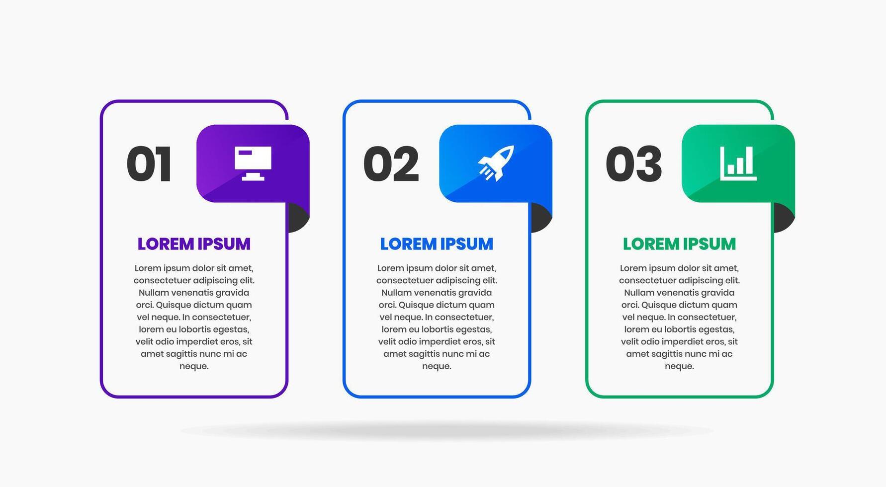 Line Infographic Element Design Templates with Icons and Three Numbers. Suitable for Process Diagram, Presentations, Workflow Layout, Banner, Flow Chart vector