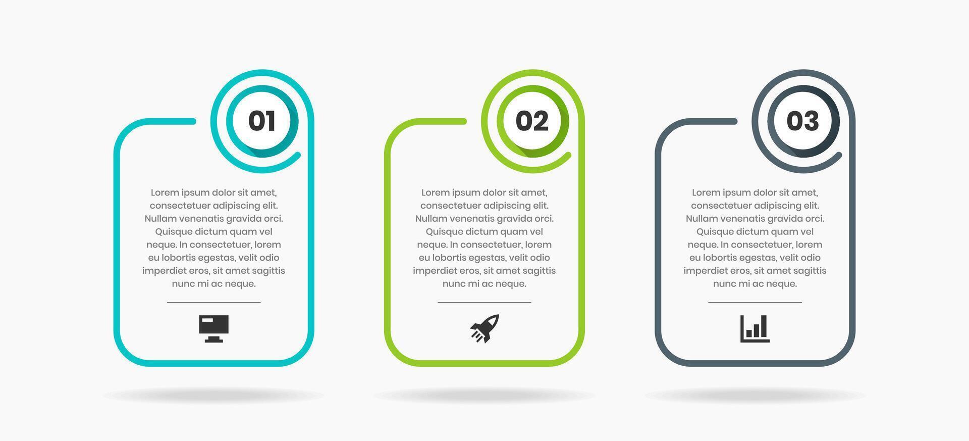 Line Infographic Element Design Templates with Icons and 3 Numbers. Suitable for Process Diagram, Presentations, Workflow Layout, Banner, Flow Chart, Infographic vector