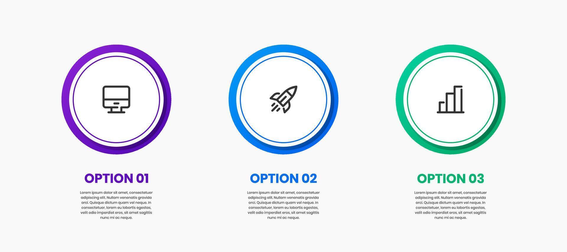 Infographic Element Design Templates with Icons and 3 Options or Steps. Suitable for Process Diagram, Workflow Layout, Banner, Flow Chart, Infographic vector