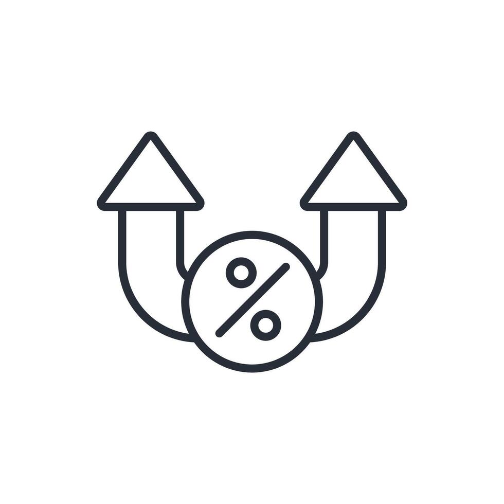 interest icon.Editable stroke.linear style sign for use web design,logo.Symbol illustration. vector