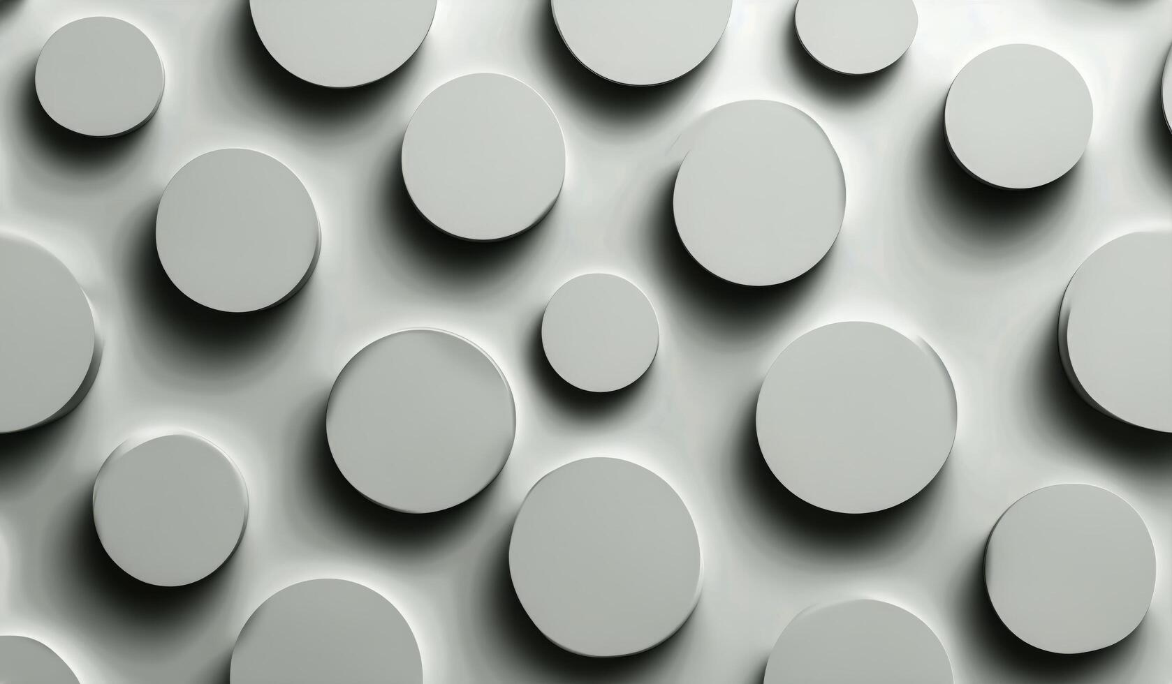 Grey Background Shows a Circular Pattern With Some Spheres and Some Capped Cylindrical Shapes. photo