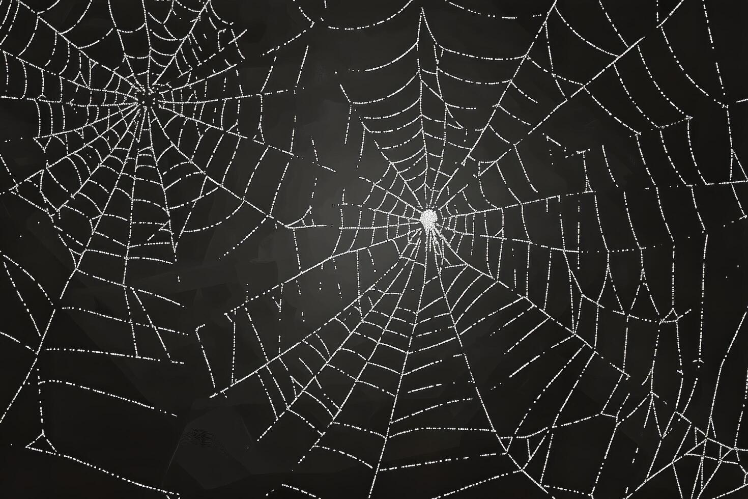 Intricate Web Patterns Illuminated Against a Dark Backdrop at Twilight. photo