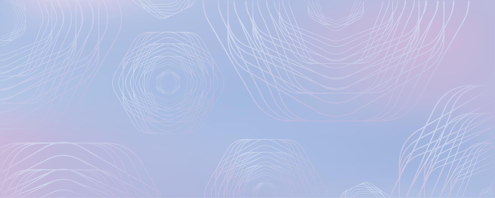 Digital futuristic technology concept with hexagons. Digital hexagonal blue abstract background. Geometric stripe line art design for poster, brochure, cover, banner, website, header vector