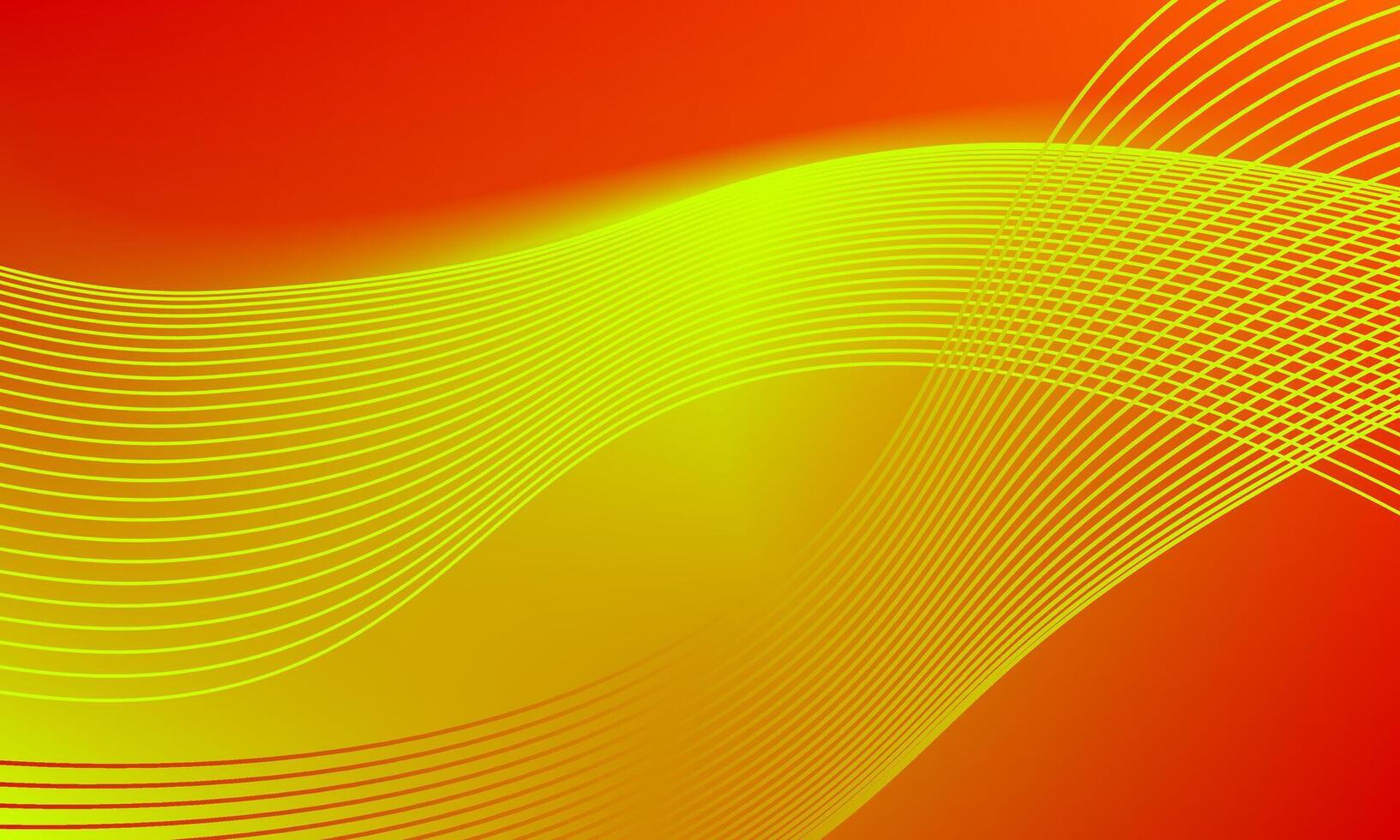 Modern aesthetic abstract background with intersecting gradient yellow wave lines vector