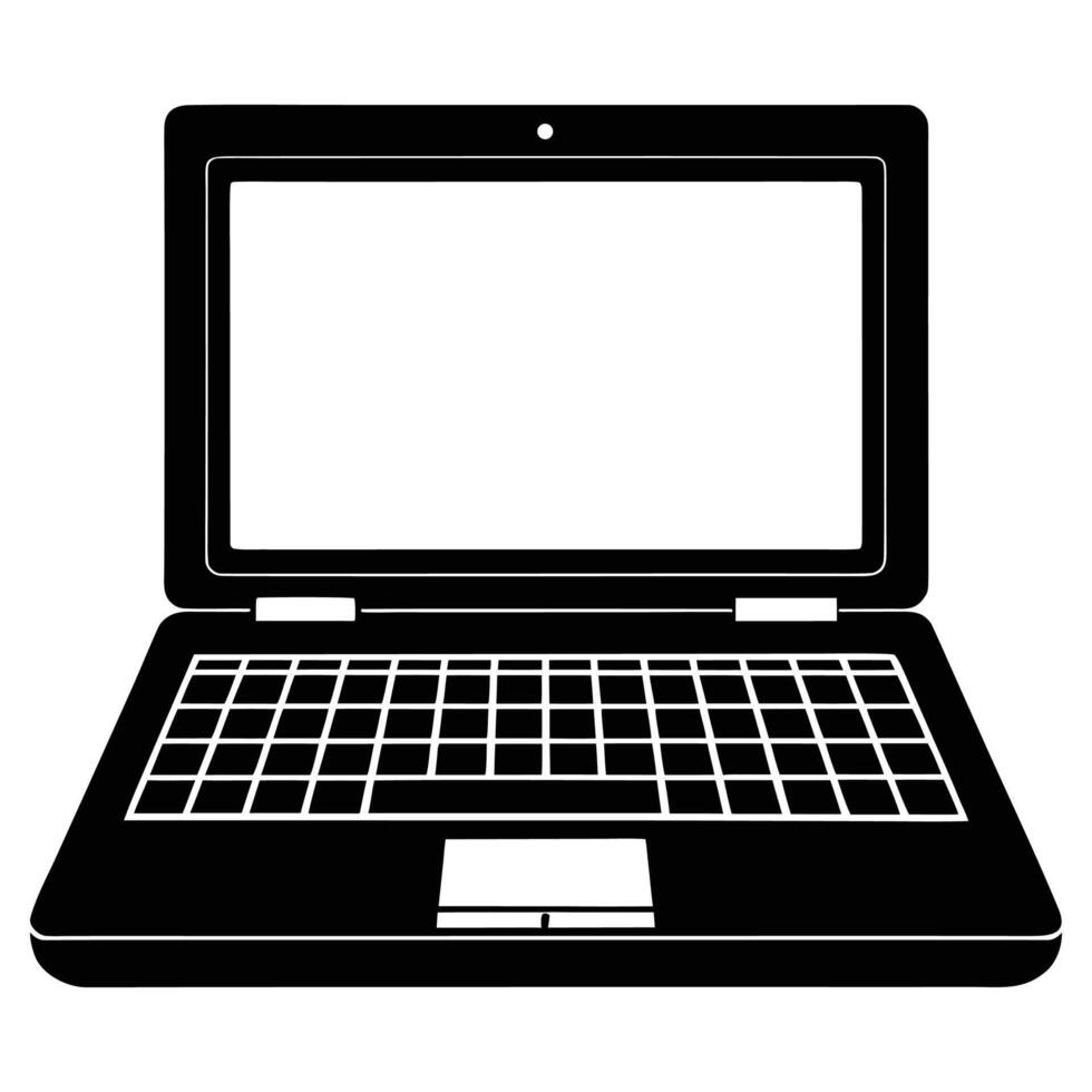 Laptop Icon Illustration Representing Technology, Computer Device, Online Work, Internet Connection and Digital Communication Concept vector