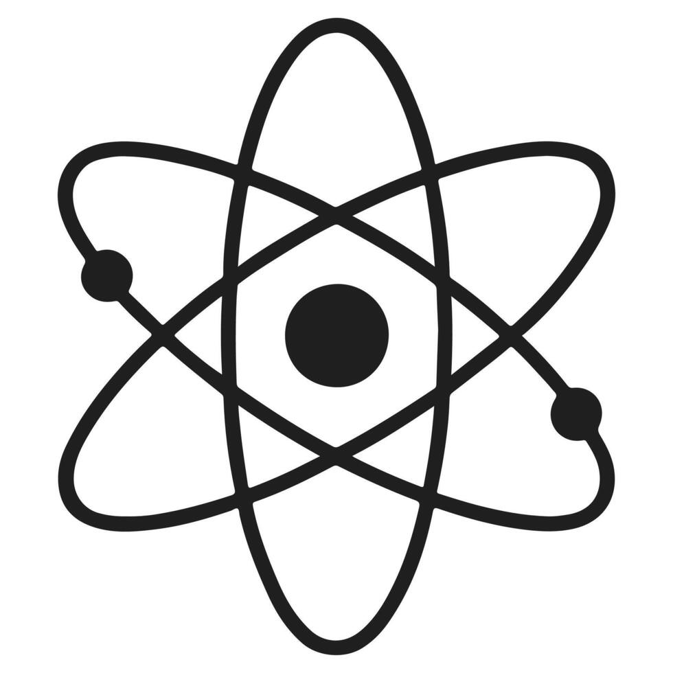 Atomic Structure Illustration with Orbiting Electrons Around Nucleus Representing Science, Physics and Innovation Concepts vector